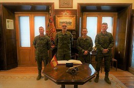 El coronel Juan Carlos Moreno Arenas inspecciona la Academia de Artillería de Segovia en su primera visita oficial