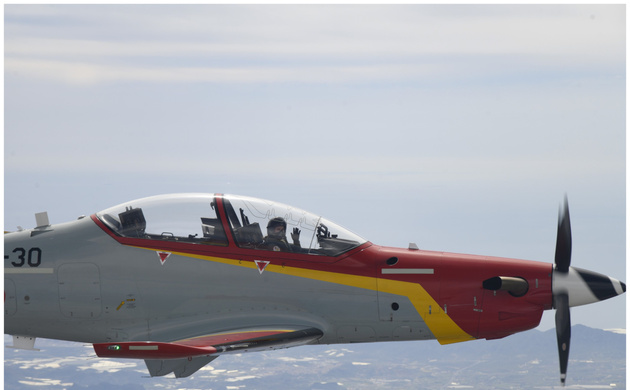 La Princesa Leonor realizó su primer vuelo en solitario en la Academia General del Aire dentro de su formación militar